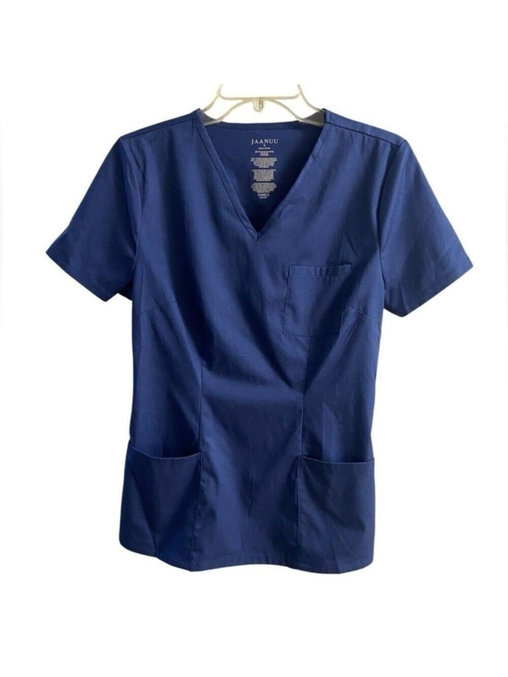 Jaanuu Women's Navy Blue V-Neck Top small NWT